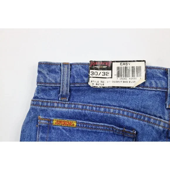 NOS Vintage 90s Streetwear Mens 30x32 Straight Leg Denim Jeans Pants Blue Cotton